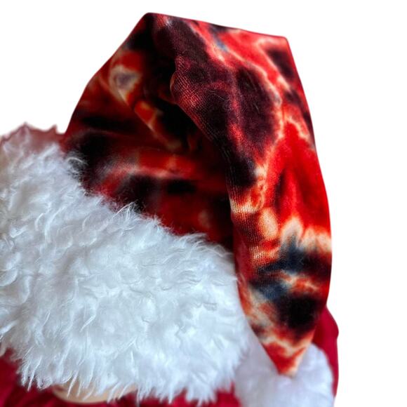 Santa Hat Tie Dye Holiday Party Wear Festive Christmas Parties - Picture 6 of 7
